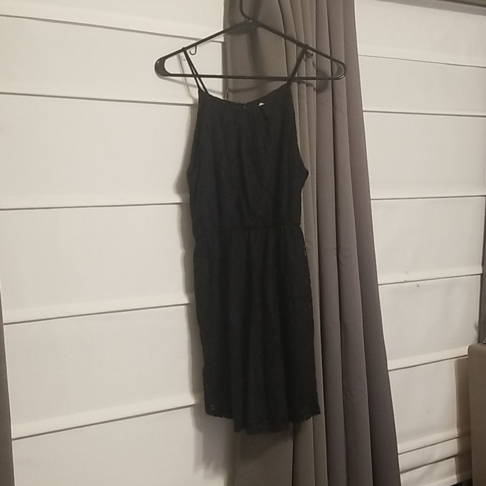 Peach royal black dress